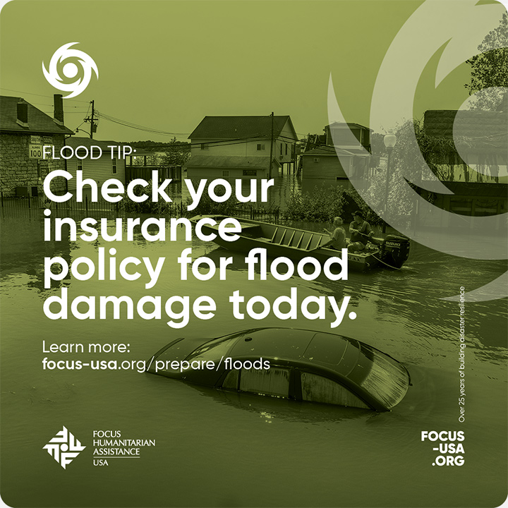 Flood Tip: Check your insurance policy for flood damage today.