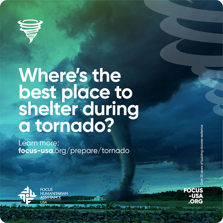 Where's the best place to shelter during a tornado?