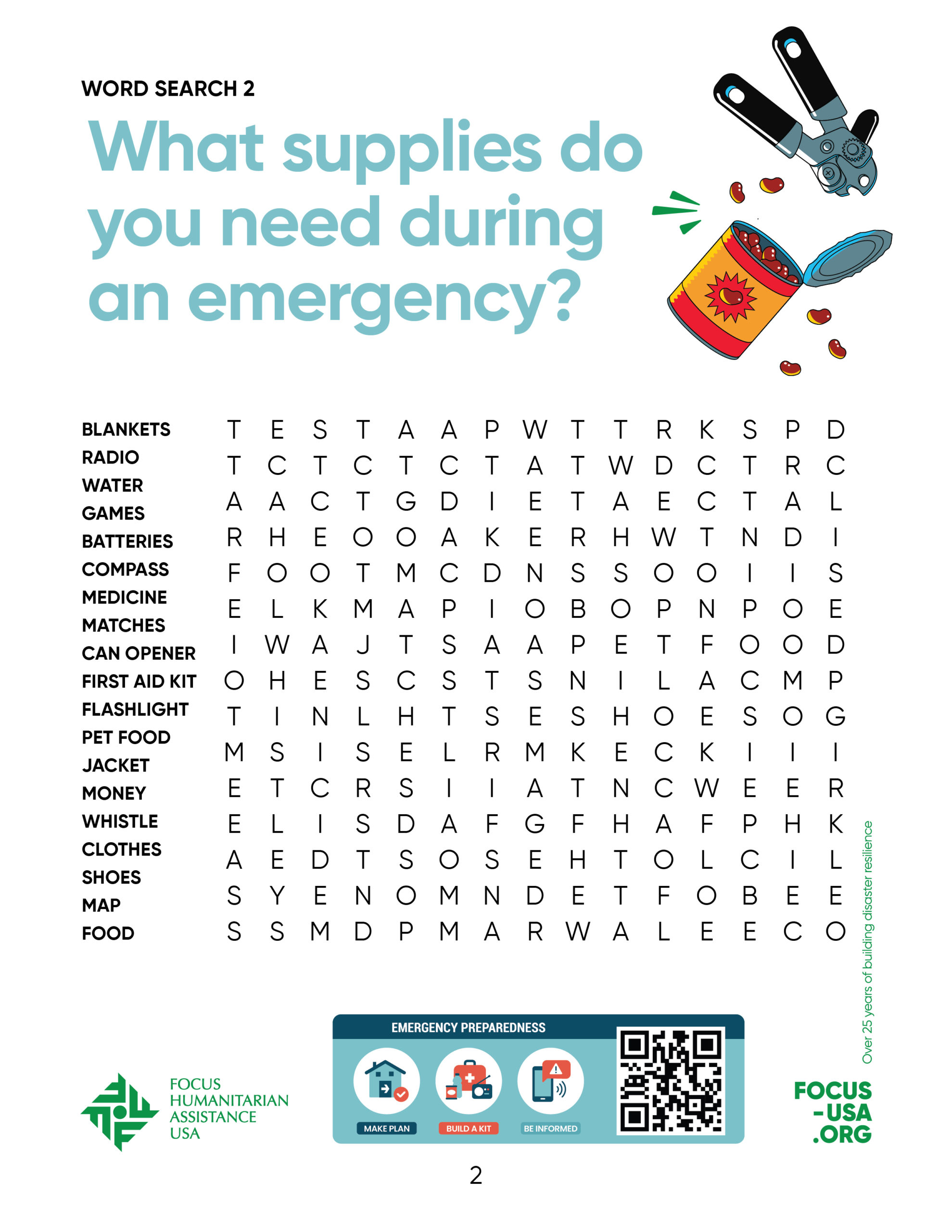 What supplies do you need during and emergency?
