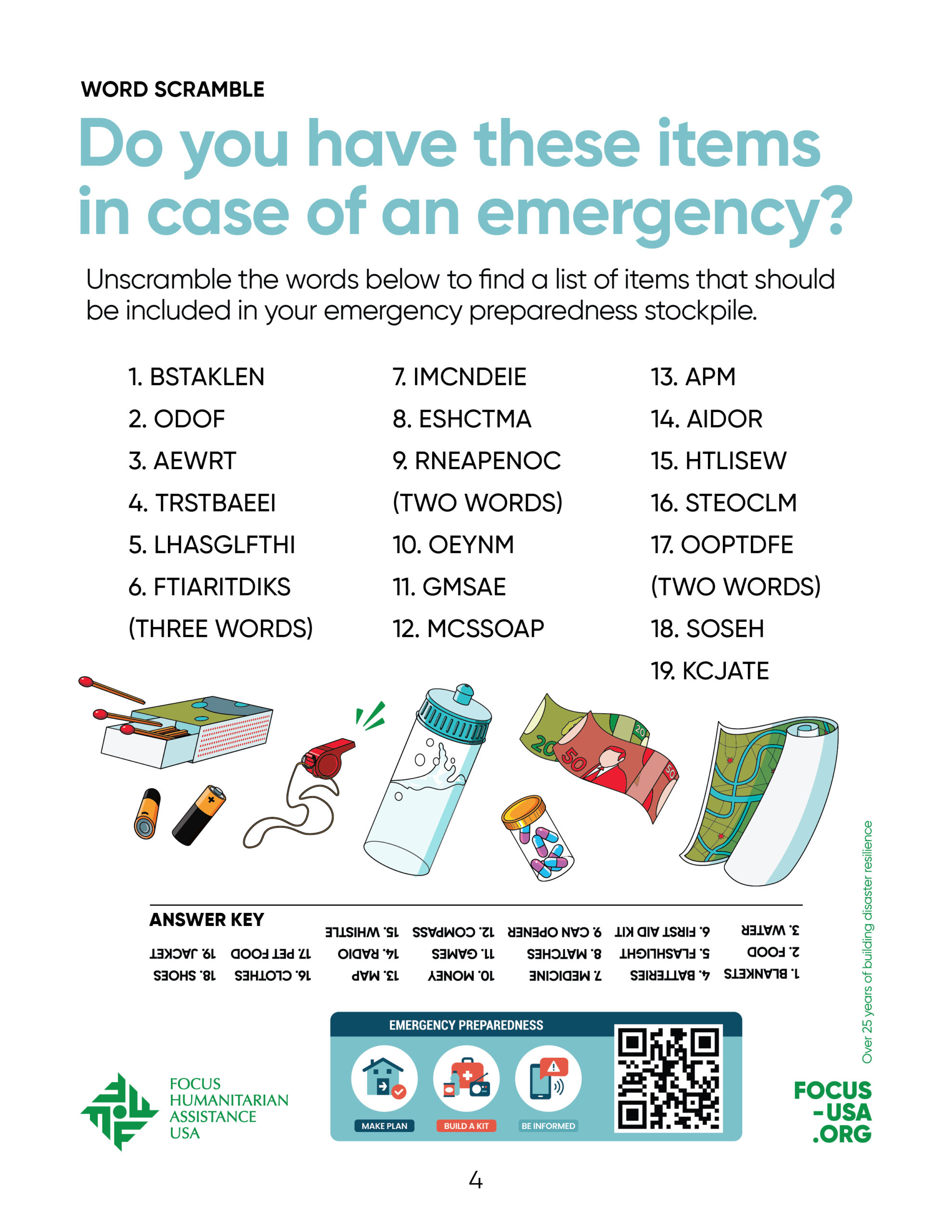 DO you have these items in case of an emergency?